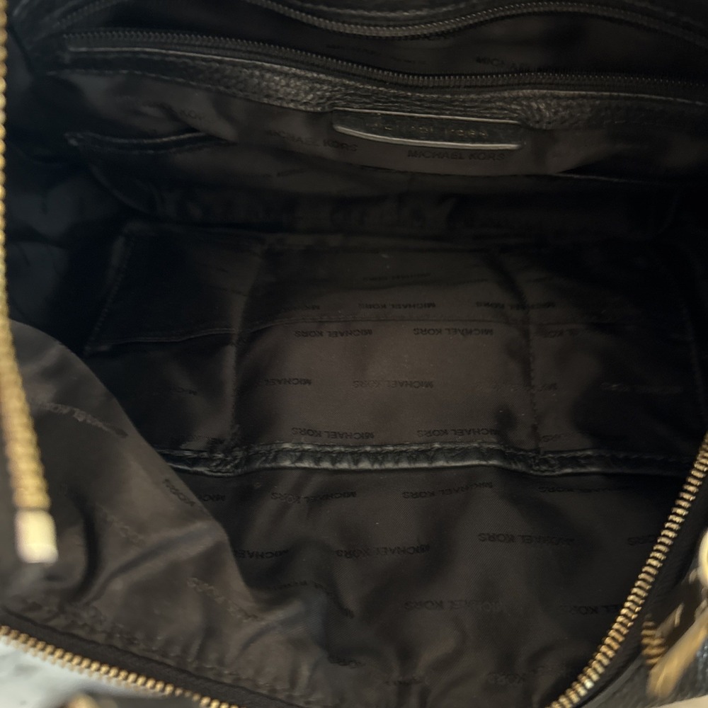 Michael Kors Black Pebbled Leather Lydia Hobo Bag Soft Supple Leather Classic - Picture 7 of 7